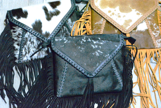 The Untamed Fringe- cowhide crossbody