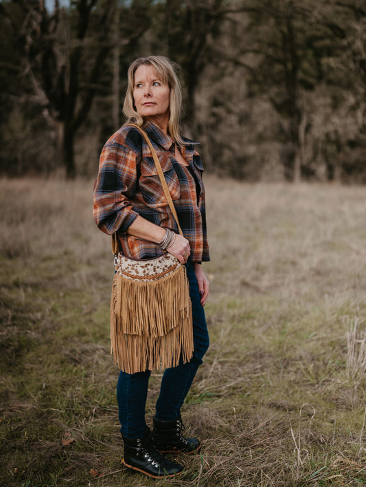 western charm fringe bag